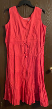 Woman Within Coral 100% Cotton Midi Dress Size Large - NWOT
