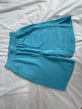 Nux S Hideaway Short light blue Knit Pockets Activewear Made In USA Small