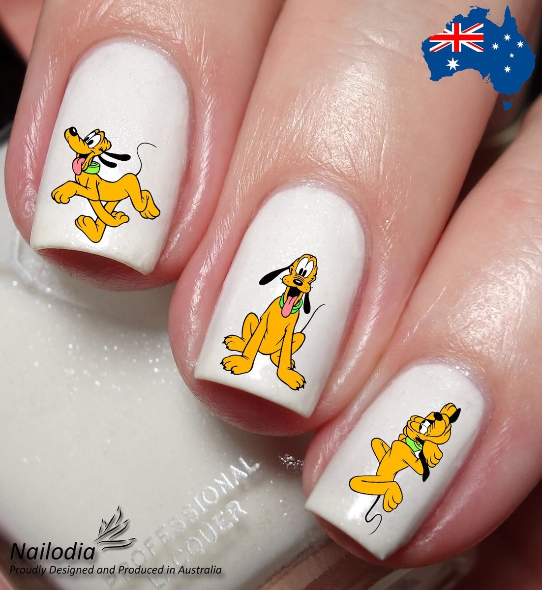 Disney Pluto Nail Art Decal Sticker Water Transfer Slider | eBay