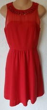 MAEVE Size 4 Anthropologie "The Perfect Red Dress" Stretch Flare Woven Button