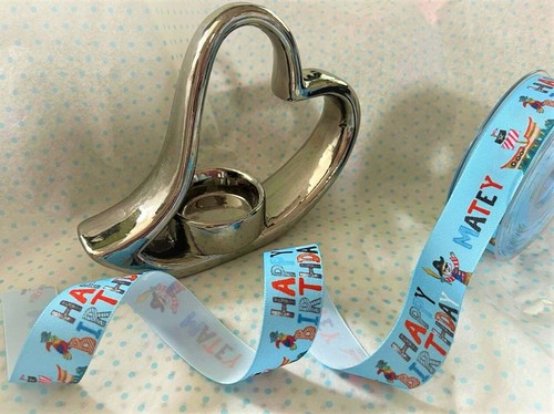 Berisfords BIRTHDAY Boy Girl - Pirate / Football / Car / Bunting - Ribbon 25mm - Picture 8 of 10