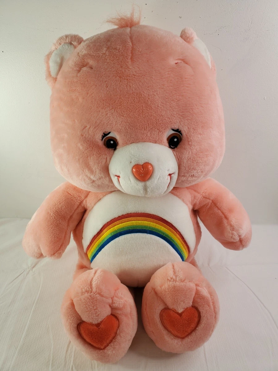 Pink care bear on sale with rainbow