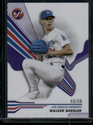 2024 Topps Pristine Walker Buehler Dodgers Purple Refractors /99 - Bild 1 von 2
