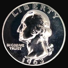 1963 United States Proof Washington Quarter