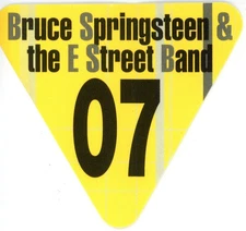 Bruce Springsteen Fenway Park 2012 Satin Backstage Pass Night 7 Triangle Yellow