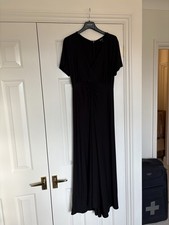 ME+EM Black Ruched Waist Midi Dress – Flattering & Elegant