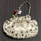 CHAN LUU Chain Beaded Bijou Evening Bag Purse 100% Silk NWOT Ships From Japan !!