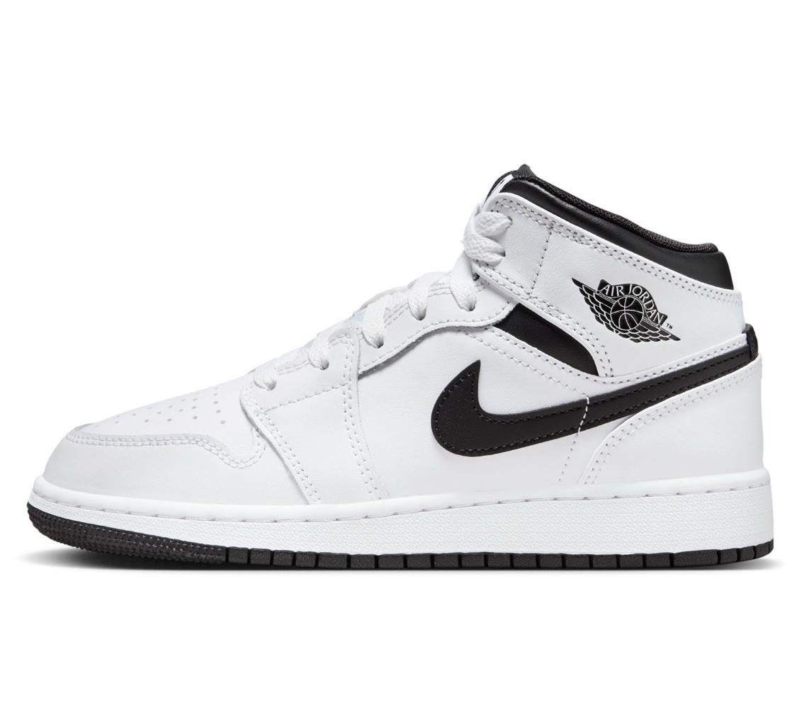 SAOLA Nike Jordan 1 MID Reverse Panda GS taglia 4 anni *NUOVISSIME* DQ8423 132