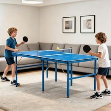 Foldable 6x3ft Ping Pong Table Portable with Net Paddles Balls for Indoor Use