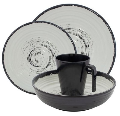 Eurotrail Geschirrset Isla - 16 Teilig mit Anti-Slip -