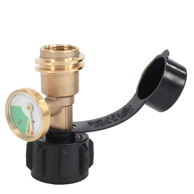 #ad Propane Tank Gauge Brass Adapter w Gas Pressure Level Meter Indicator for BBQ RV $11.30
