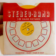STEREO-RAMA 3D COLOR PICTURES - 122 PIN-UP ITALIAN BEAUTIES - 1960ca - DISCHETTO