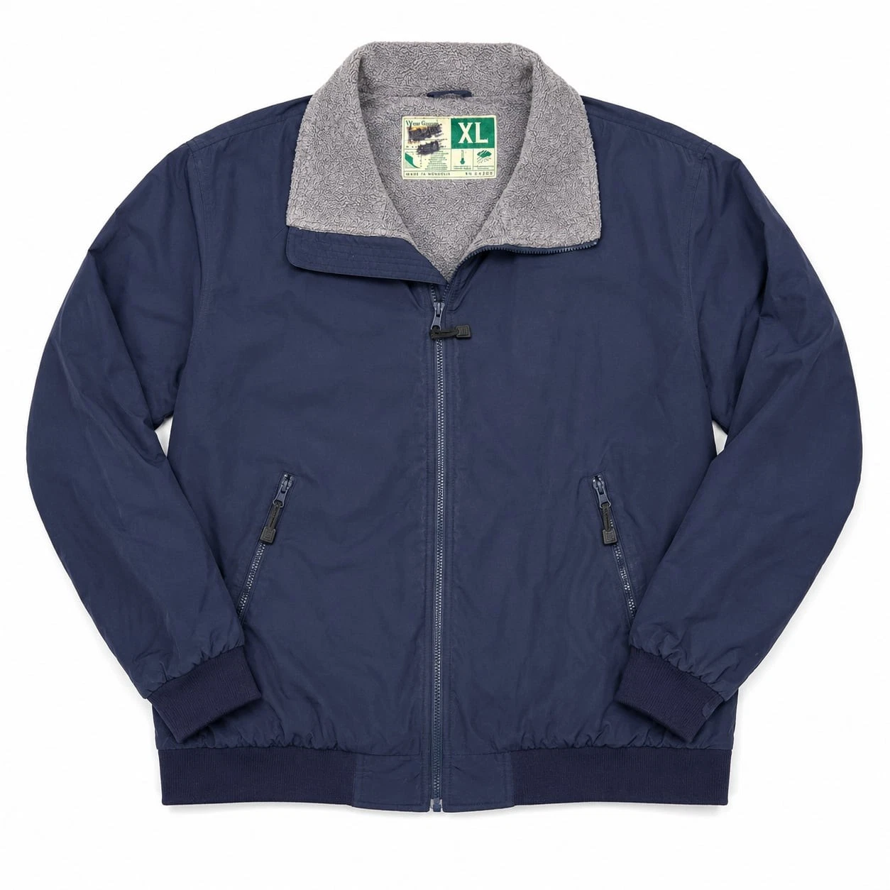Vintage Wear Guard Navy Blue Fleece Lined Bomber Jacket XL
Opens in a new window or tab