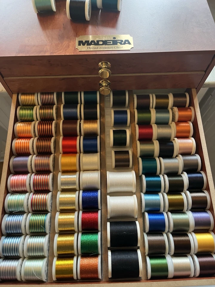 Madeira Treasure Chest, With Over 250 Spools Of #40 Rayon Thread, Near Mint - Image 3 of 3