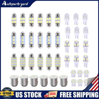 42pcs New Led Interior Lights Bulbs Kit Car Trunk Dome License Plate Lamps 6500K