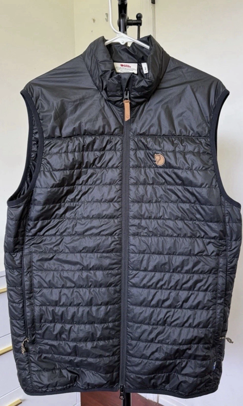Fjallraven Abisko Padded Vest Mens L Black G-Loft Lightweight Insulated