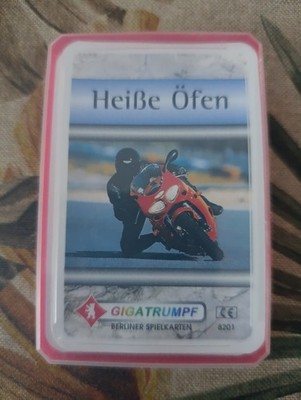 GIGA TRUMPF Trumpf Spiel Karte Quartett Super Quartett MOTORRÄDER - Heiße Öfen
