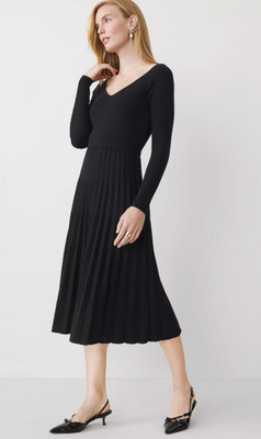 sweetheart neck dress midi Greta | Powder-Blue Sweetheart-Neck Midi Dress