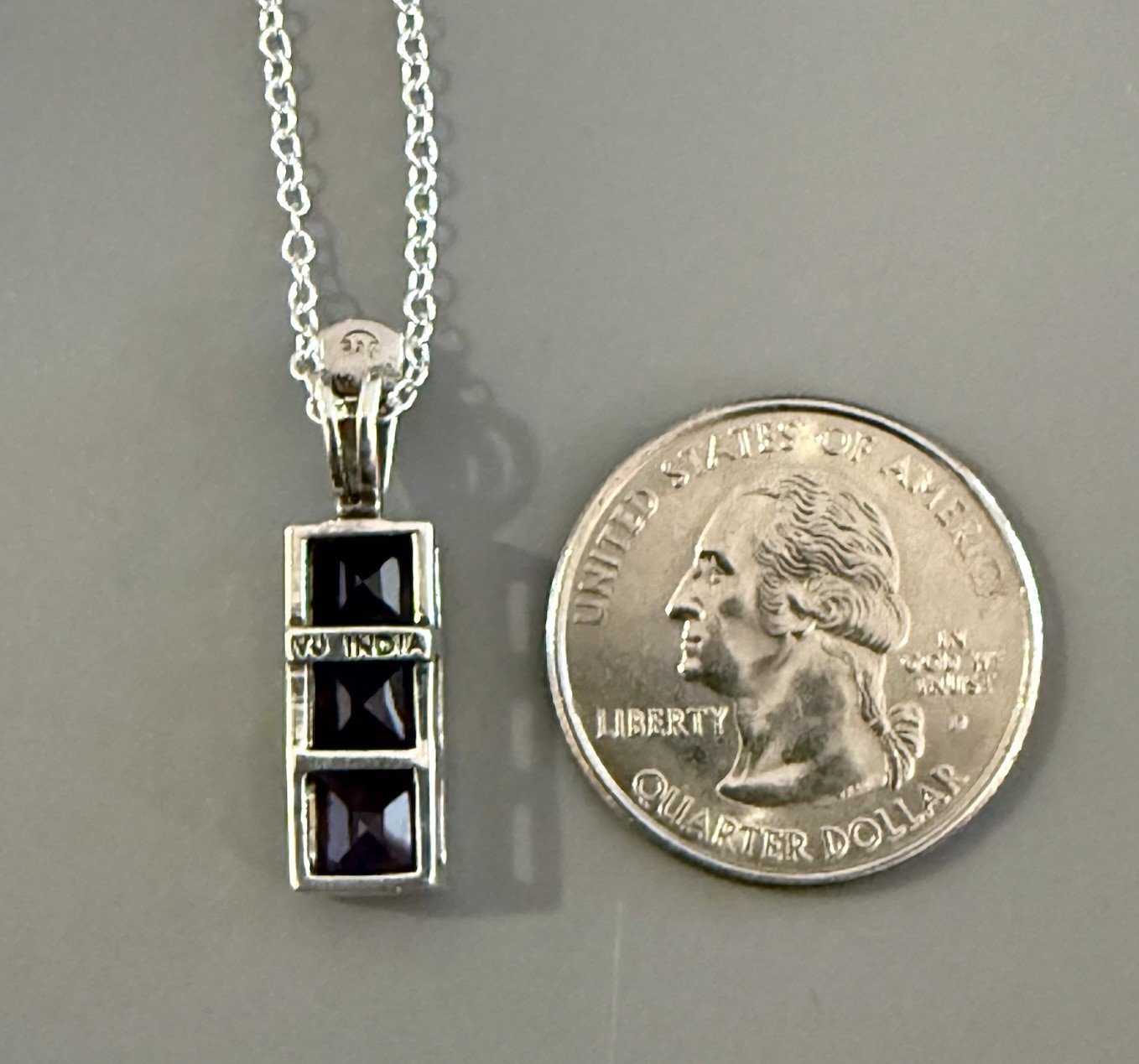 Amethyst Signed VJ Solid 925 Sterling Silver Pend… - image 4