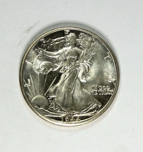 1944-D WALKING LIBERTY HALF DOLLAR - CHOICE BU - BRIGHT WHITE !!