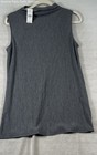Ann Taylor Women's Gray Textured Plisse Mock Neck Sleeveless Top Sz M NWT — photo 1