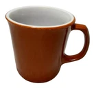 Vtg Corning Brown Milk Glass Mug Cup USA Made D Handle 3.5"H Retro