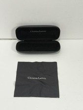 Christian Lacroix Designer Eye Glasses Case Embossed Black With Cloth