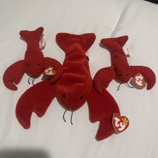 TY Beanie Baby -  Pinchers the Lobster   1993, Retired Style 4026 - w/ Mini
