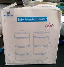Termichy Stackable Formula Dispenser Portable Milk Powder Container, 2 Pack,