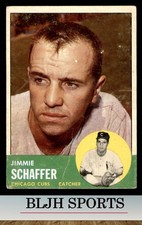 1963 Topps #81 Jimmie Schaffer Chicago Cubs (see pics)