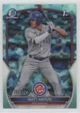 2023 Bowman Sapphire Edition Chrome Prospects Aqua 25/55 Matt Mervis 10q3