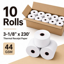 10 3-1/8" x 230' THERMAL POS RECEIPT PAPER ROLLS