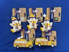 LAKERS CHRISTMAS Holiday Ornaments (5)  Ice Skating Penguin and Woody Surf Wagon