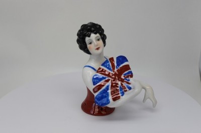 Half doll Figurine Mata Hari Sexy Half Doll Pincushion Arms Away French Style Ar