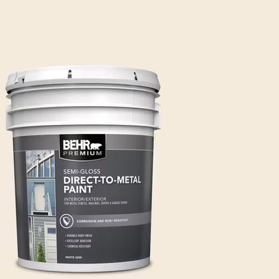 5 Gal. #PPU5-10 Heavy Cream Semi-Gloss Direct to Metal Interior/Exterior Paint