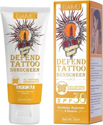 CCKULOOB Premium Tattoo Care Sunscreen - Defend Tattoo Sunscreen SPF 30+ Tattoo Sun Prot