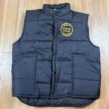 King Louie Vintage Quilted Vest Men’s Large Black Nylon USA Made