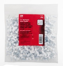 Gardner Bender PS-250N Zinc-Plated Plastic Polyethylene Cable Staple 1/2 in.