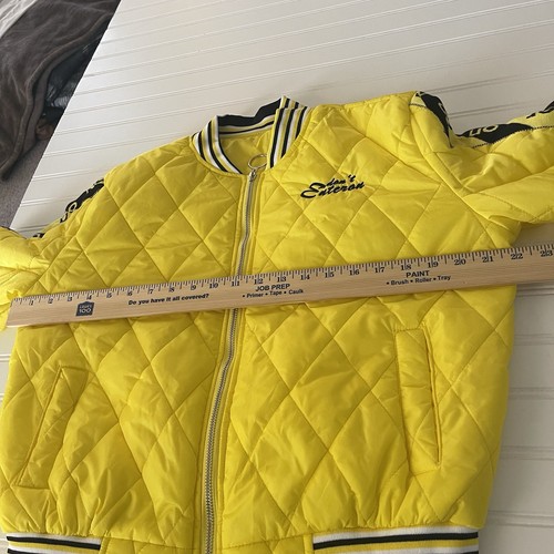 unbranded Puffer Jacket XXL Women’s Yellow Lightweight Full Zip "Enter- don't" - Picture 11 of 18
