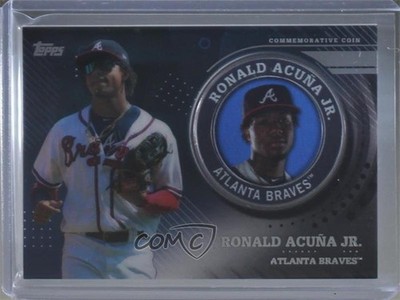 2020 Topps Player Medallions Black 124/199 Ronald Acuna Jr #TPM-RA 00d2