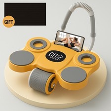 Ab Roller with Timer  4 Support Pads   Core Trainer Home Fitness Equipmen