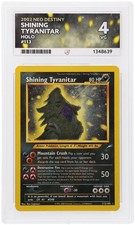 Pokemon Shining Tyranitar 113/105 Holo Neo Destiny Card - ACE Grading 4
