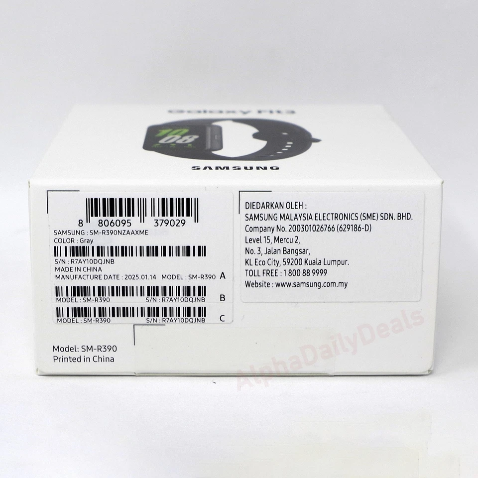 NEW Samsung Galaxy Fit3 Bluetooth Aluminum Smartwatch 40mm Dark Gray 2025 - Image 4 of 4