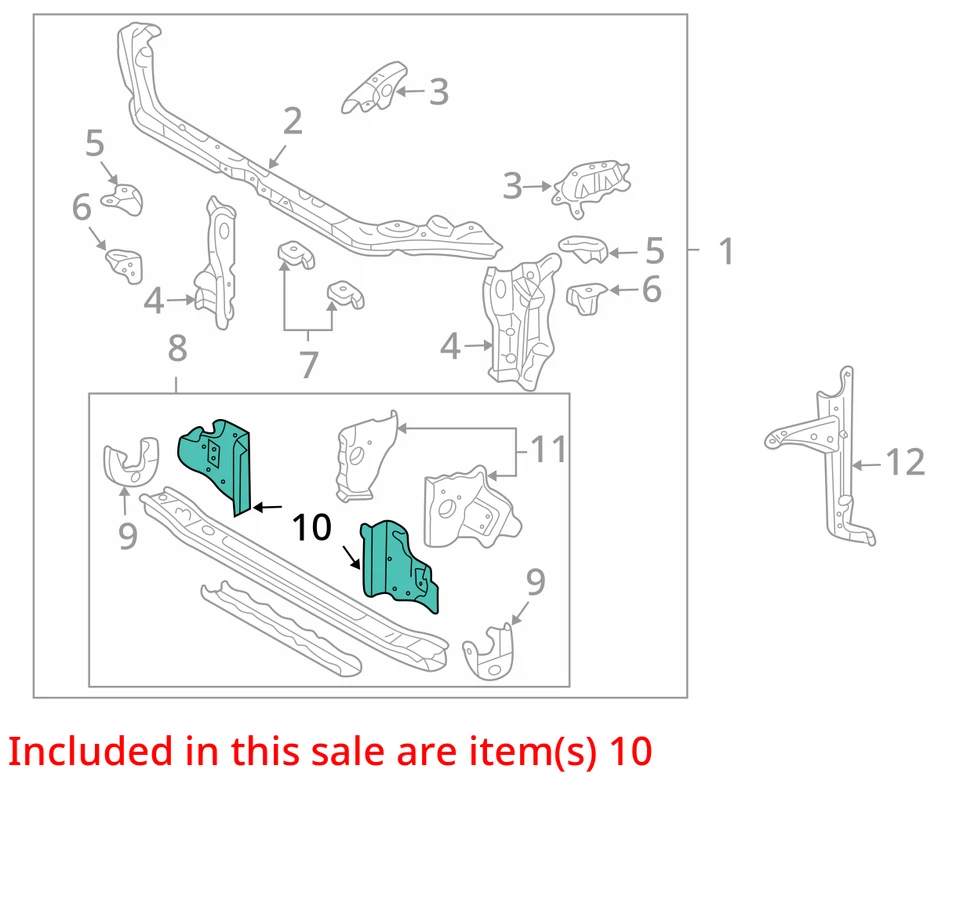 ПОДХОДИТ ДЛЯ 2003-2008 PONTIAC VIBE УСИЛЕНИЕ F/END LWR TI 88970741 - НОВЫЙ OEM - Изображение 2 из 3