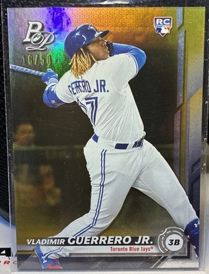 2019 Bowman Platinum Rookie SP Variation Vladimir Guerrero Jr #27 Gold /50 Foil