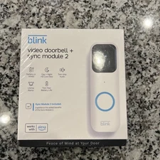NEW Blink Video Doorbell + Sync Module 2 Smart Video Doorbell w/ Alexa