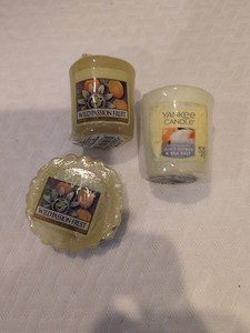 Yankee Candle Votive & Tart Lot- 3 Wild Passion Fruit & Juicy Citrus & Sea Salt