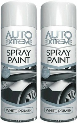 2x 250ML WEISSE GRUNDIERUNG AEROSOL SPRAY LACK FÜR AUTO CAR VAN FAHRRAD RESTAURIEREN METALL