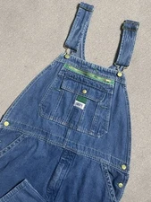Liberty Overalls Men’s 36x25 Blue Medium Wash Bib Denim Utility Chore Farm
