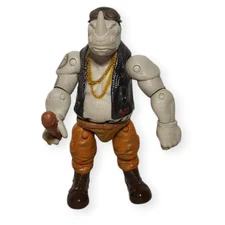 5" Rocksteady With Bat TMNT Out Of The Shadows Playmates 2015 Pre-owned
